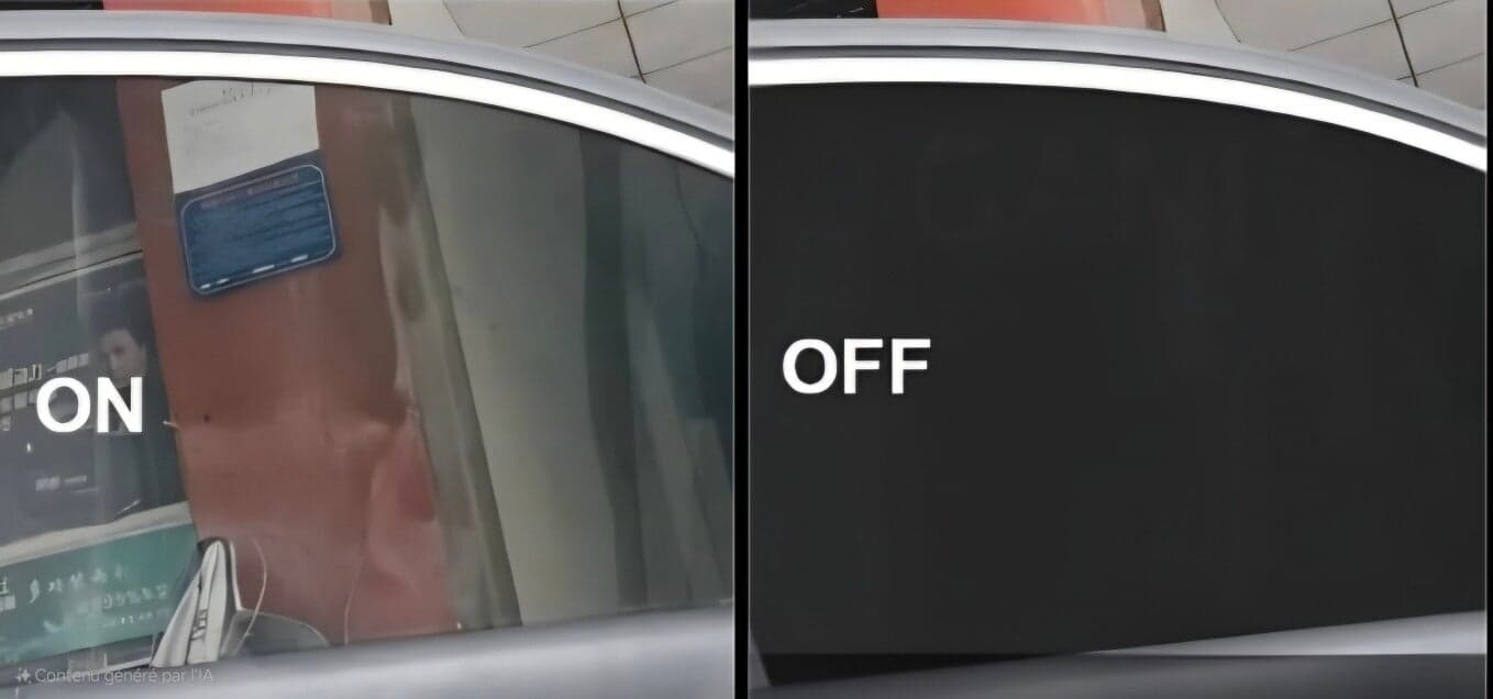 Vitre intelligente voiture ON/OFF